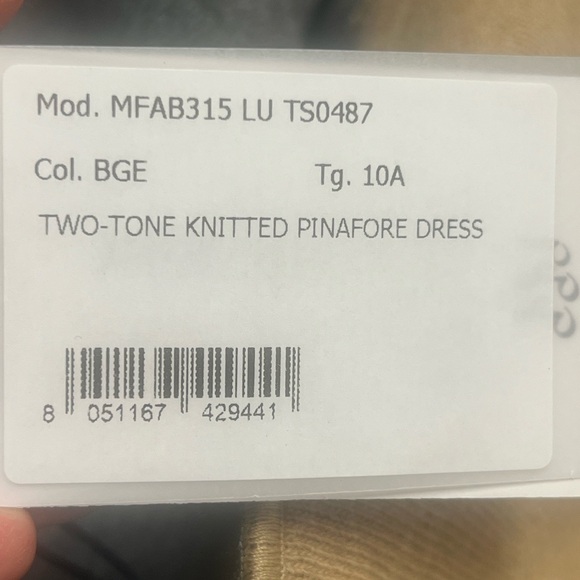 Mimisol Wool Two-Tone Knitted Pinafore Dress - Picture 5 of 5